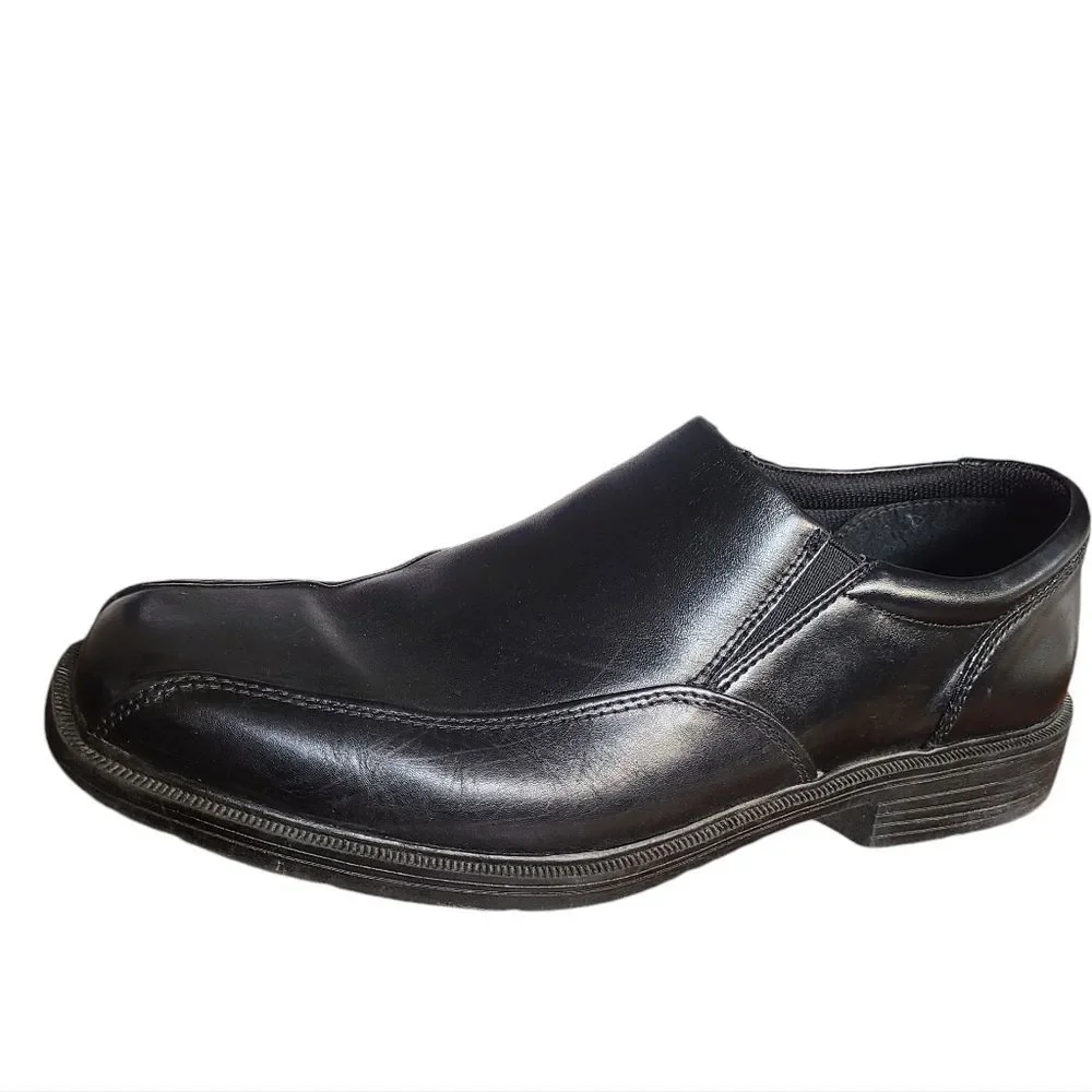 Nunn Bush Shoes Comfort‎ Gel Slip-ons Black Leather Men's Size 9